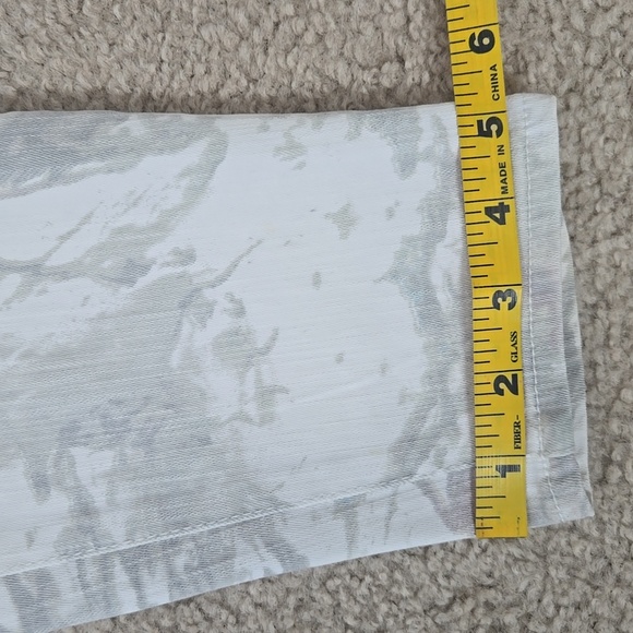 Skinnygirl White and Gray Patterned Marbled Christina Marie Skinny Jeans Size 14 - Picture 7 of 13